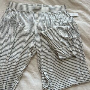 GAP Black and White Striped Sleep Shorts